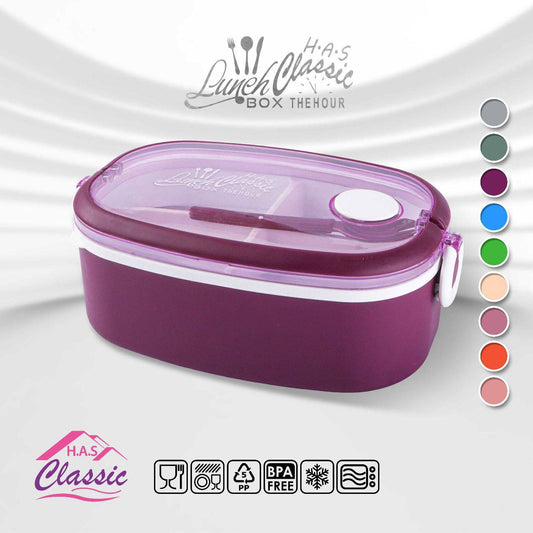 Classic "Clock" Lunch Box - Practical, safe, and airtight!